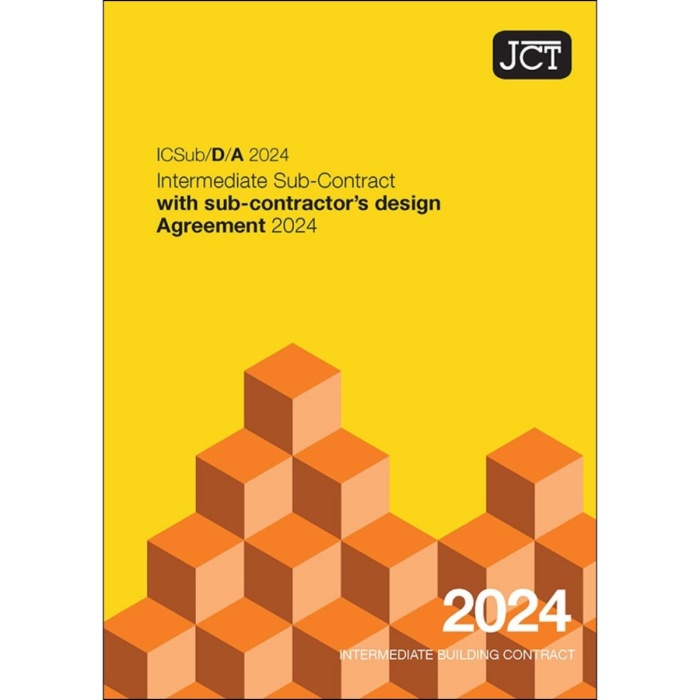 JCT Intermediate Sub Contract sub contractor design Agreement 2024 (ICSub/D/A)
